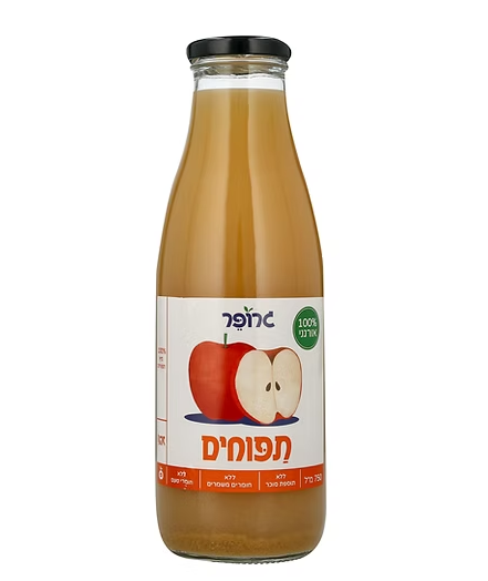 דצמ 5/25 - שישית מיץ תפוחים אורגני 750 מ"ל