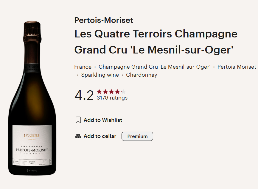 דצמ925 - Pertois-Moriset Les Quatre Terroirs Grand Cru - Extra Brut