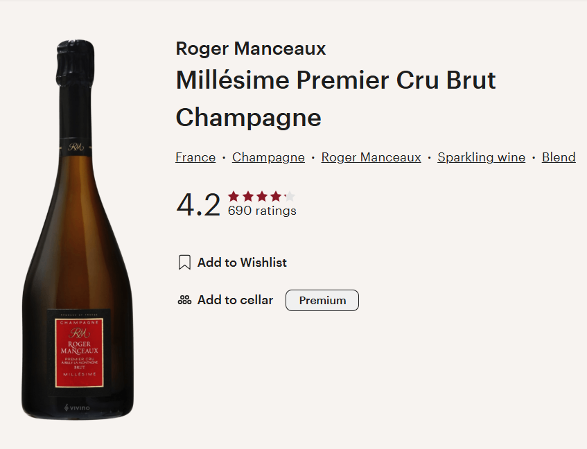דצמ925 - Roger Manceaux Millésime 2018 - 1er Cru