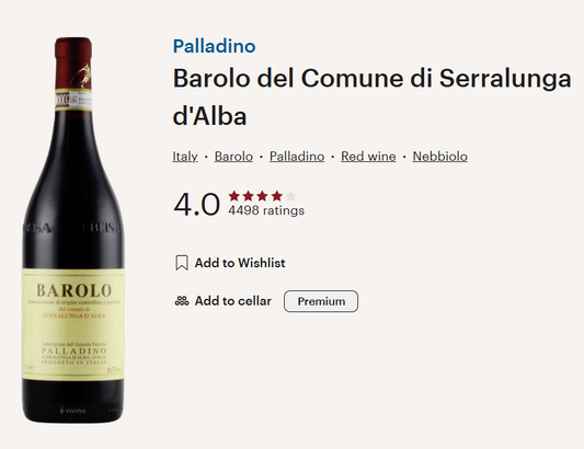 אפר1 - ברולו סרלונגה די אלבה DOCG יקב פלאדינו