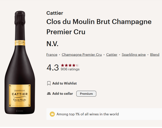 אפר3 - שמפניה קטייה ברוט קלוס דה מוליין פרימייר קרו 750 מל