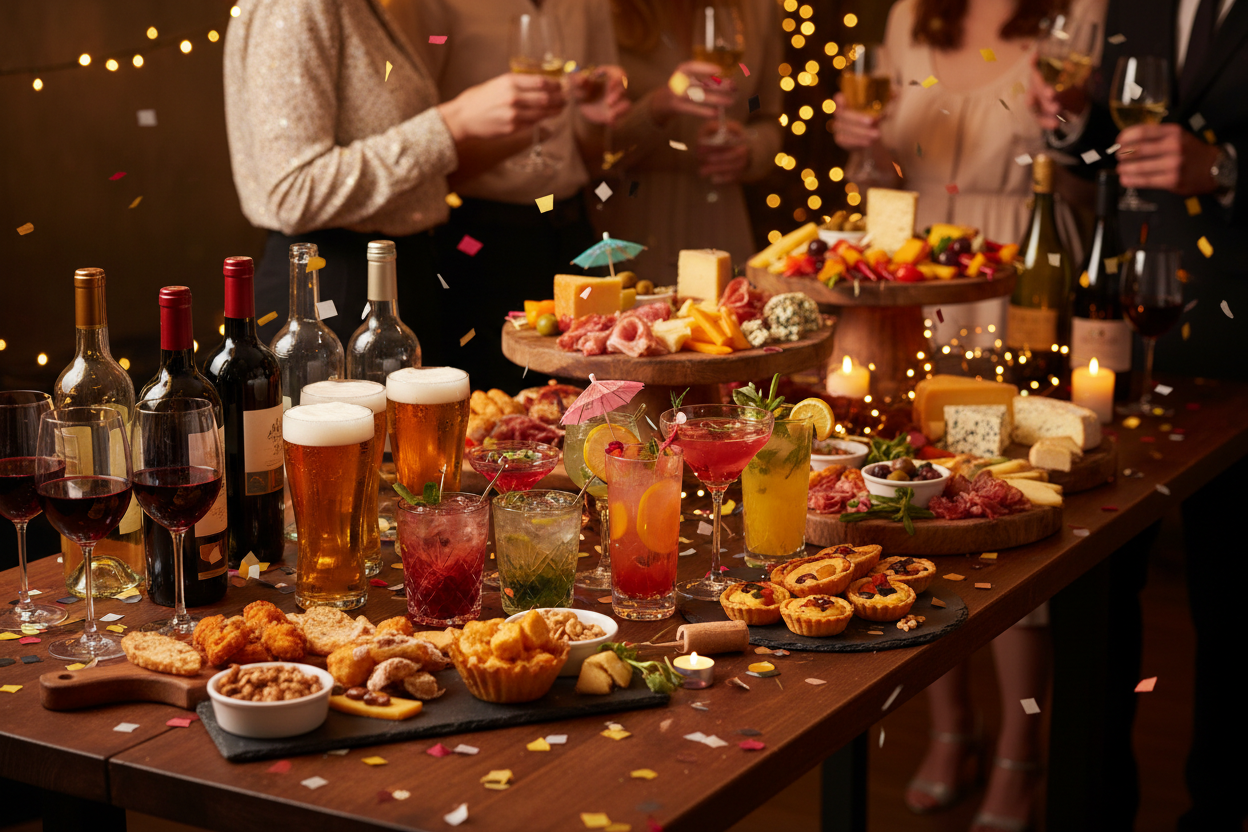 הפנינג אלכוהול אוכל ומבצעים בלי טקסטים