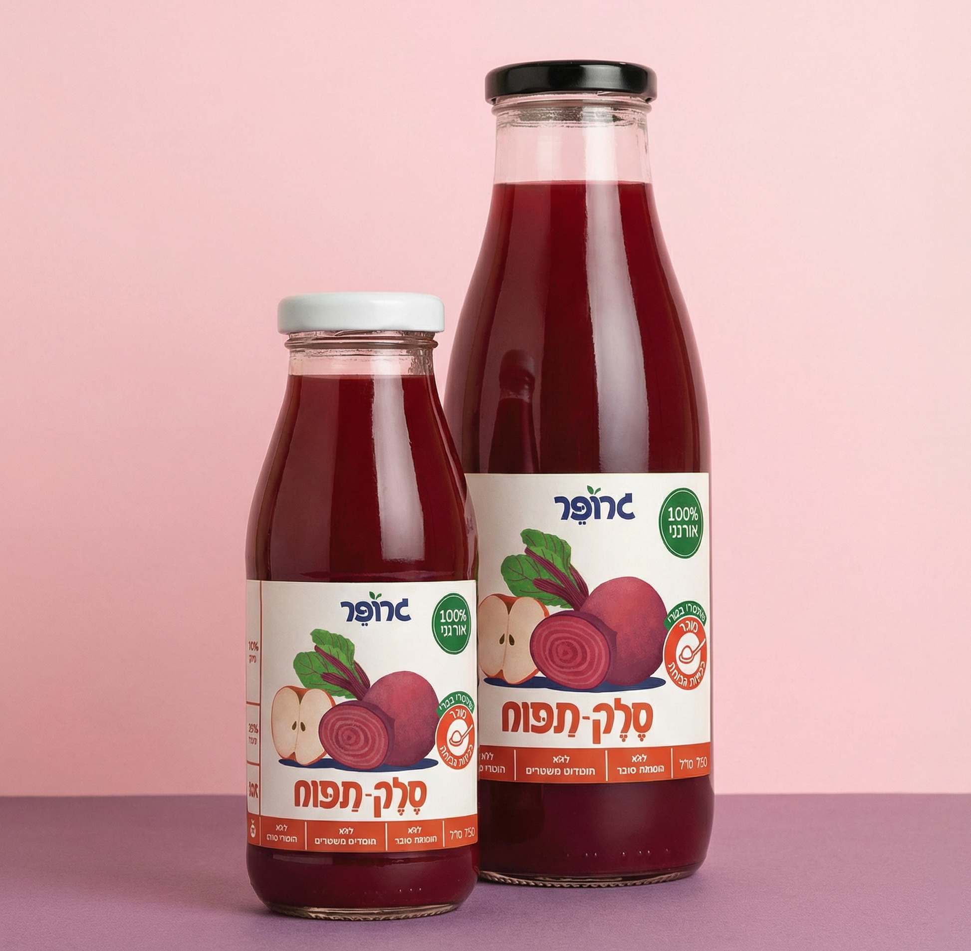 מיץ תפוח סלק אורגני כשר, גרופר